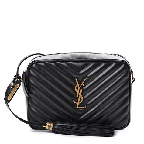 SAINT LAURENT Calfskin Matelasse Monogram Lou Camera 